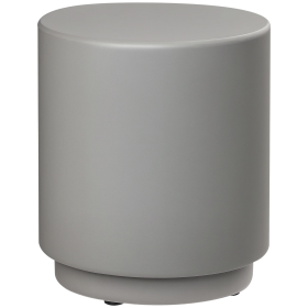 Lightweight Accent Table with Concrete Finish Round Side Table, Light Gray
