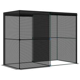 8' x 4' x 6' Crop Cage, Plant Protection Tent with Zippered Doors for Vegetable Garden, Backyard, Black
