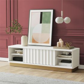 Rene Modern Scalloped TV Stand For TVs Up To 65inch