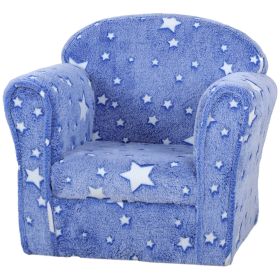 Kids Sofa with Glowing Star Design for 18-36 Months, Blue