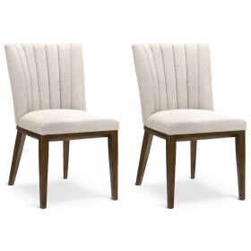 Elmwood Beige Fabric Dining Chair (Set Of 2)