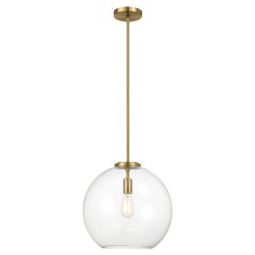 Gleam Pendant Lamp - Satin Brass and Clear Glass
