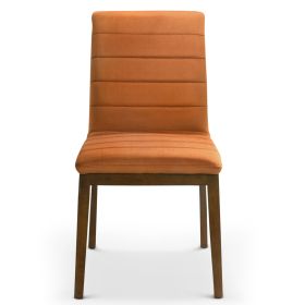 Ines Burnt Orange Velvet Dining Chair (Set Of 2)