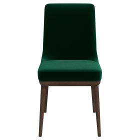 Kate Green Velvet Solid Wood Dining Chair (Set Of 2)