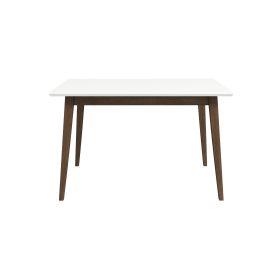Levi Modern Style Solid Wood Rectangular White Top Dining Table 47"