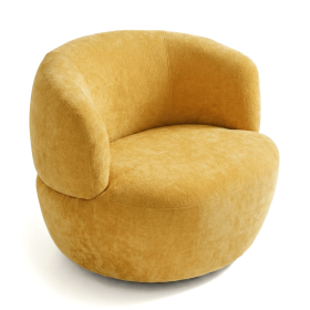Thornton Gold Chenille Swivel Chair