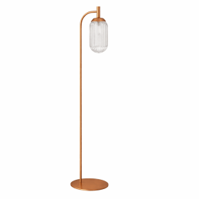 Vela Floor Lamp Bronze and Clear