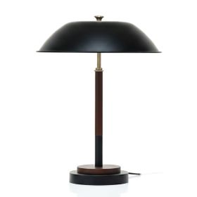 Cosmiclume Black Umbrella Shaped Table Lamp - Walnut - Bronze