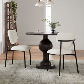 Upholstered Dining Chairs With Metal Legs (Set of 2),Beige