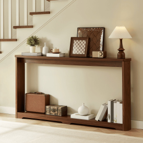 70.1"corrugated texture storage table for entranceways, narrow wooden console sofa table, can be placed behind the sofa, suitable for entranceway