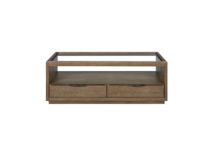 Glass Top Cocktail Table - Cocoa