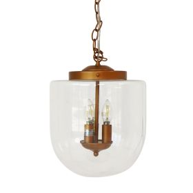 Delphi Pendant Lamp - Coarse Gold and Clear Glass