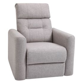Manual Recliner Swivel Rocker Chair Theater Chair Single Sofa with Linen Fabric for Living Room Bedroom, Beige