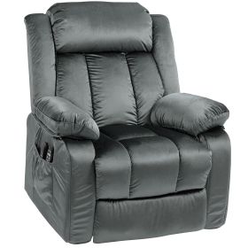 Power Lift Recliner Chair for Elderly, Electric Lift Chair with Massage and Heat, Remote Control, Gray