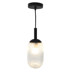 Giza Pendant Lamp - Black and Clear