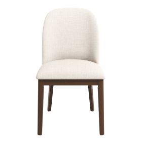 Kaitlyn Beige Fabric Dining Chair (Set Of 2)
