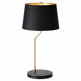 Lustrous Table Lamp - Black outer and Gold inner