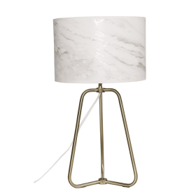 Optima Marble Lampshade Table Lamp - Bronze