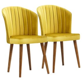 Parsons Gold Velvet Dining Chair - Set of 2