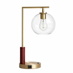 Wander Right Angle Glass Table Lamp - Bronze