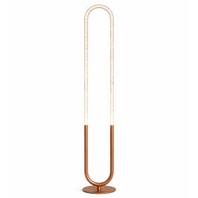 Zeon LED Floor Lamp Coarse Gold and Clear