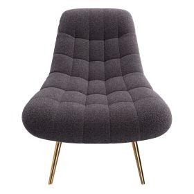 Aubrey French Boucle Lounge Chair (Color: Grey)